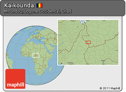 Savanna Style Location Map of Kaikounda