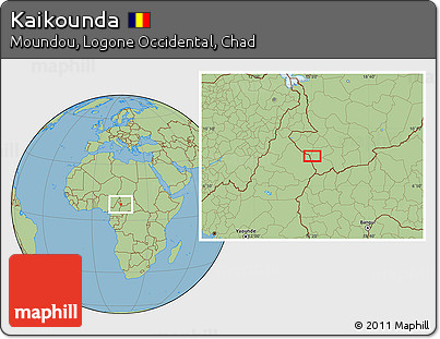 Savanna Style Location Map of Kaikounda