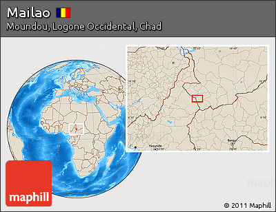 Shaded Relief Location Map of Mailao