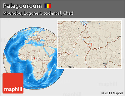 Shaded Relief Location Map of Palagouroum