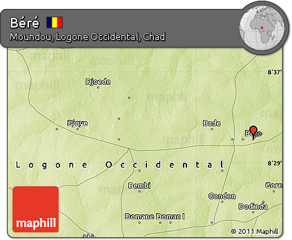 Physical Map of Béré