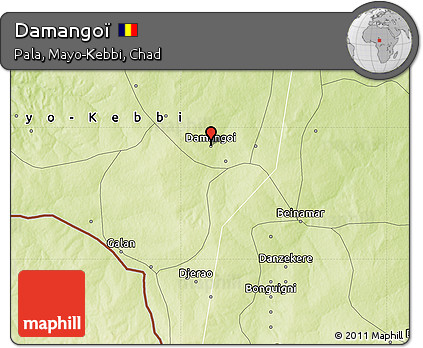 Physical Map of Damangoï