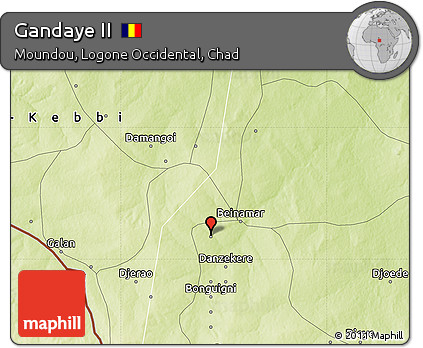 Physical Map of Gandaye II