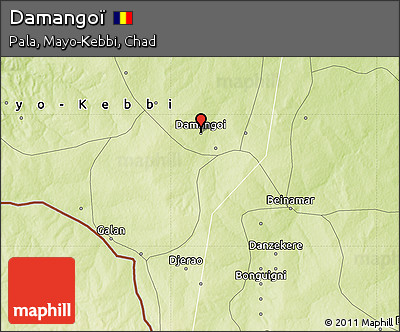 Physical Map of Damangoï
