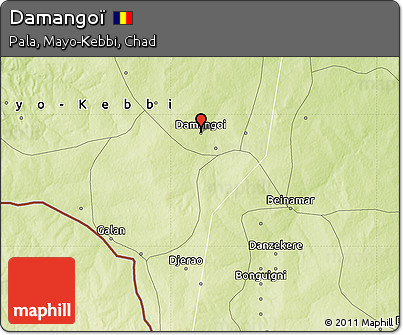 Physical Map of Damangoï