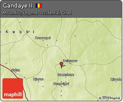 Physical Map of Gandaye II