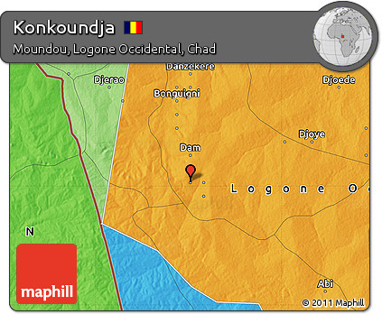 Political Map of Konkoundja