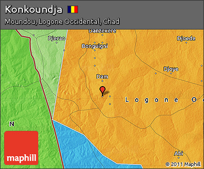 Political Map of Konkoundja