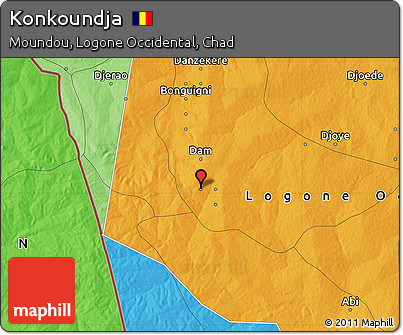 Political Map of Konkoundja
