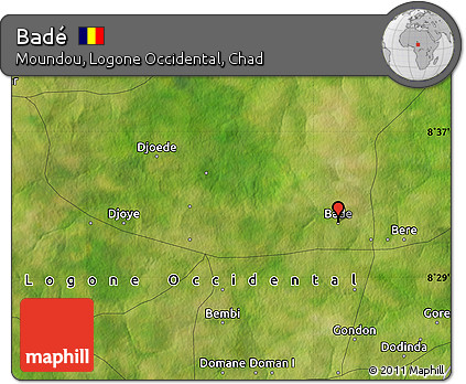 Satellite Map of Badé