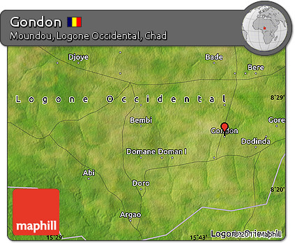 Satellite Map of Gondon