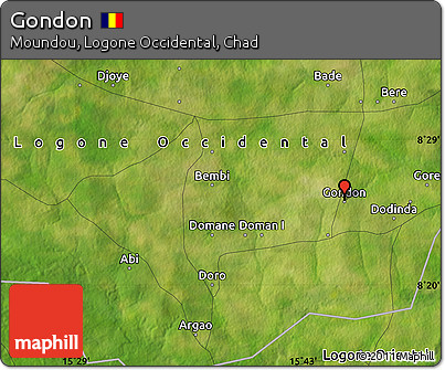 Satellite Map of Gondon