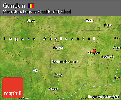 Satellite Map of Gondon
