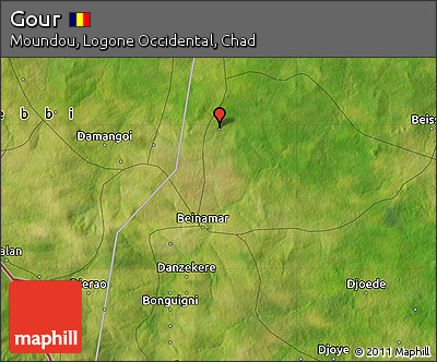 Satellite Map of Gour
