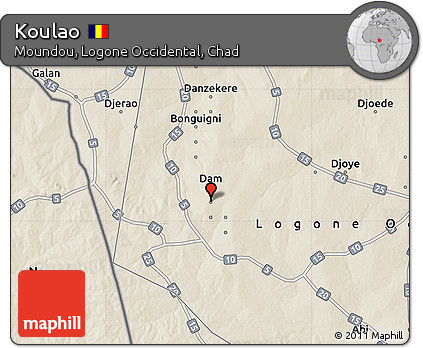 Shaded Relief Map of Koulao