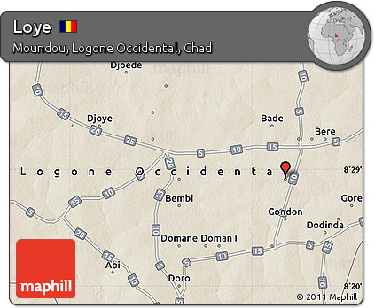 Shaded Relief Map of Loye