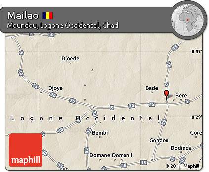 Shaded Relief Map of Mailao