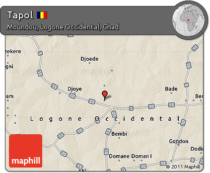 Shaded Relief Map of Tapol