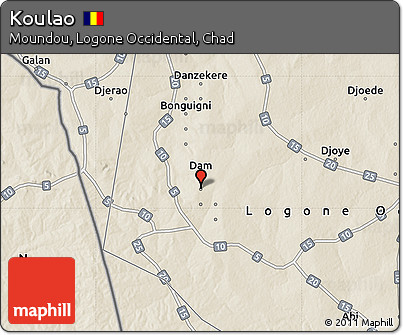 Shaded Relief Map of Koulao
