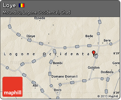 Shaded Relief Map of Loye