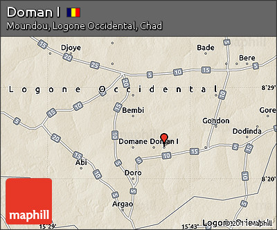 Shaded Relief Map of Doman I