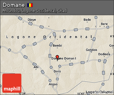Shaded Relief Map of Domane