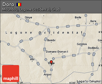 Shaded Relief Map of Doro
