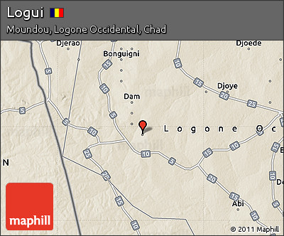 Shaded Relief Map of Logui