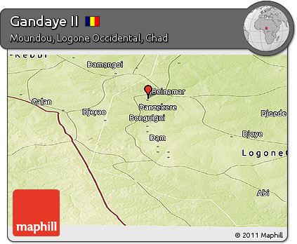 Physical Panoramic Map of Gandaye II
