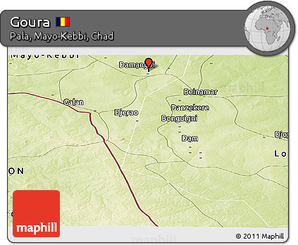 Physical Panoramic Map of Goura