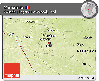 Physical Panoramic Map of Manamia