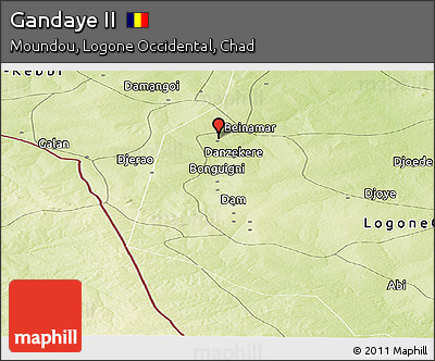 Physical Panoramic Map of Gandaye II