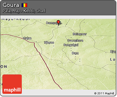 Physical Panoramic Map of Goura