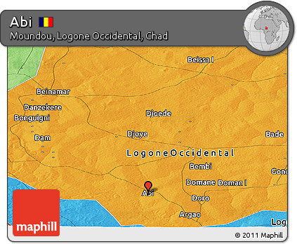 Political Panoramic Map of Abi