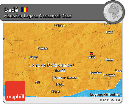 Political Panoramic Map of Badé