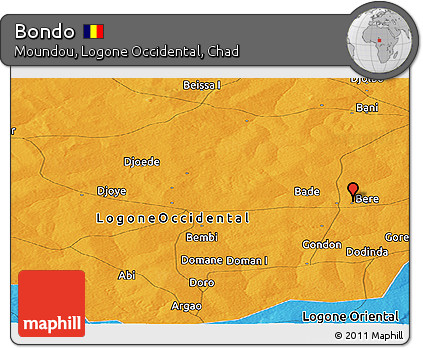 Political Panoramic Map of Bondo
