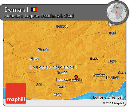 Political Panoramic Map of Doman I