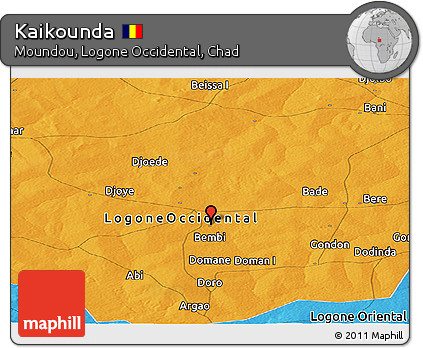 Political Panoramic Map of Kaikounda