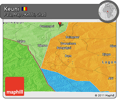 Political Panoramic Map of Keuni