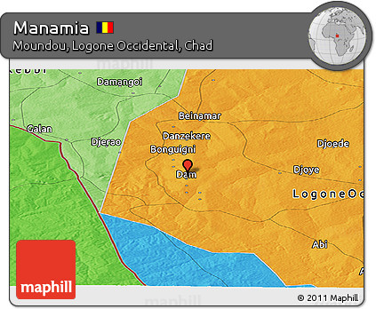 Political Panoramic Map of Manamia