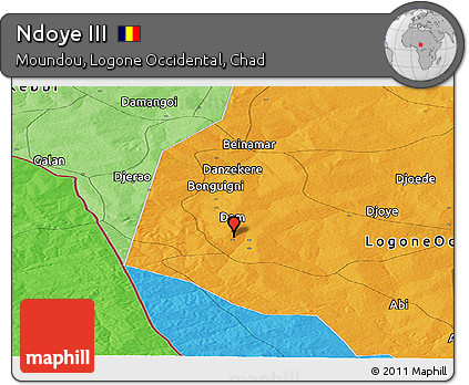 Political Panoramic Map of Ndoye III
