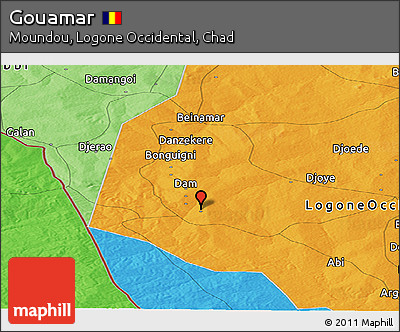 Political Panoramic Map of Gouamar