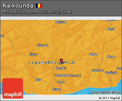Political Panoramic Map of Kaikounda