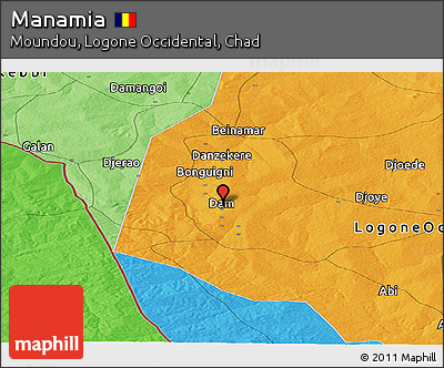 Political Panoramic Map of Manamia