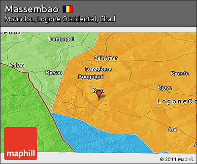 Political Panoramic Map of Massembao
