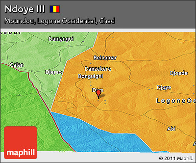 Political Panoramic Map of Ndoye III