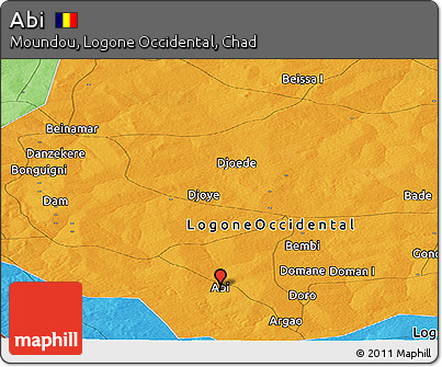 Political Panoramic Map of Abi