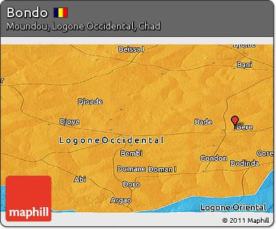 Political Panoramic Map of Bondo