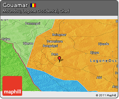 Political Panoramic Map of Gouamar