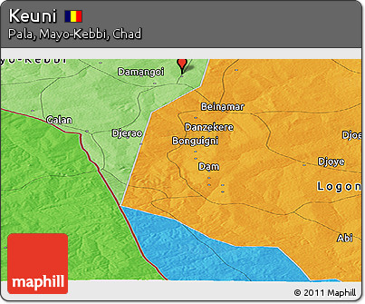 Political Panoramic Map of Keuni